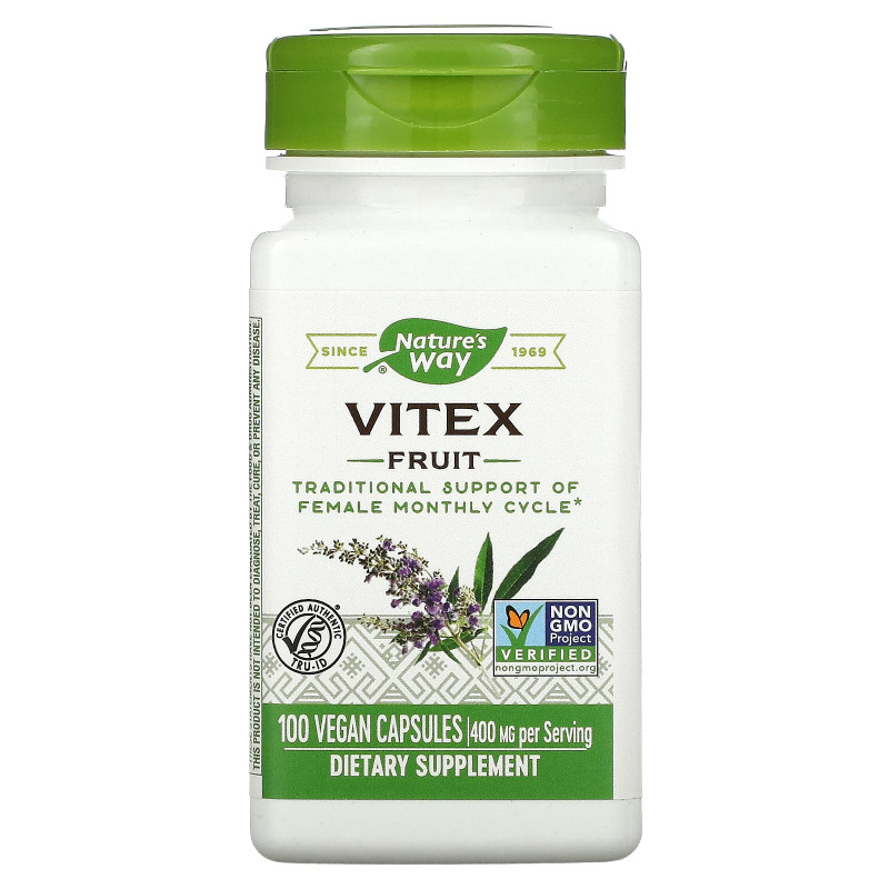 Nature's Way, Vitex Fruit, 400 mg, 100 Vegetarian Capsules