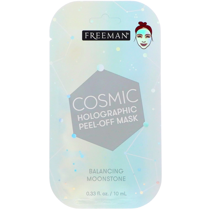 Freeman Beauty, Cosmic, Holographic Peel-Off Mask, Balancing Moonstone, 0.33 fl oz (10 ml)