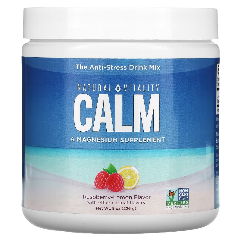 Natural Vitality, CALM, The Anti-Stress Drink Mix, Raspberry-Lemon, 8 oz (226 g)