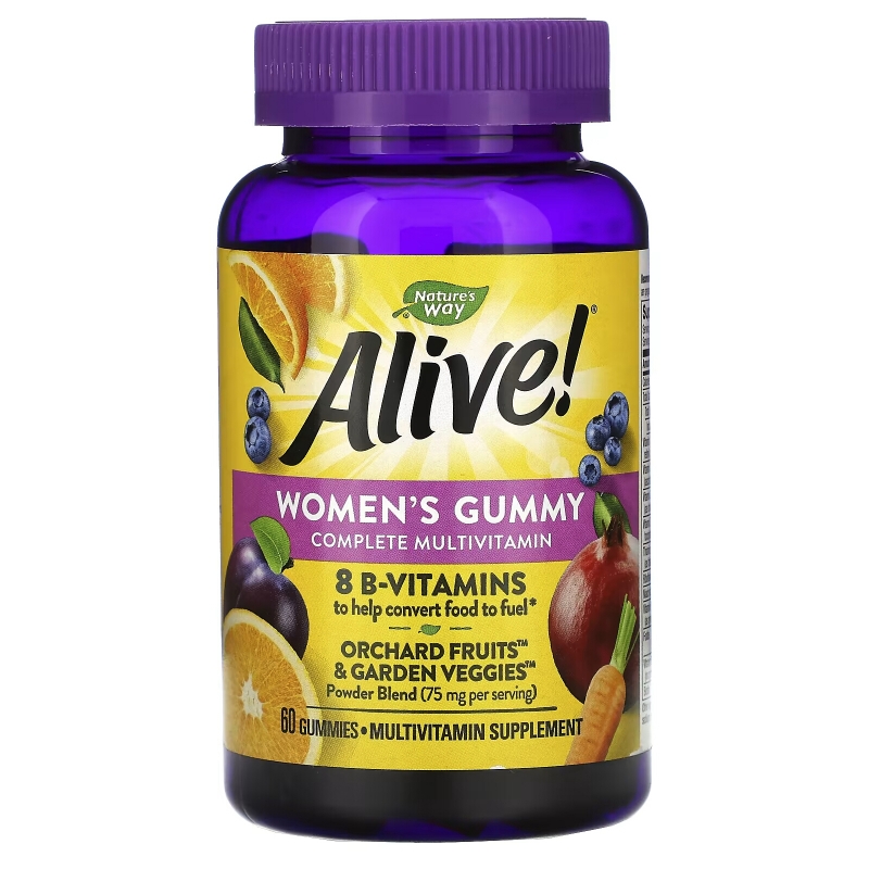 Nature's Way, Alive! Women's Gummy Complete Multivitamin, Mixed Berry Flavor, 60 Gummies