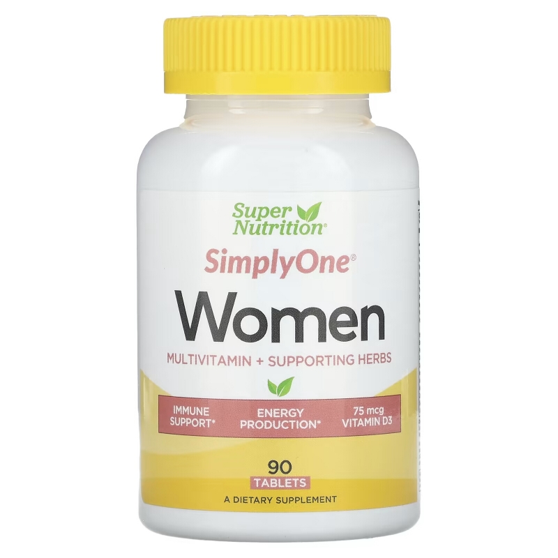 Super Nutrition, SimplyOne, Women’s Multivitamin + Supporting Herbs, 90 Tablets