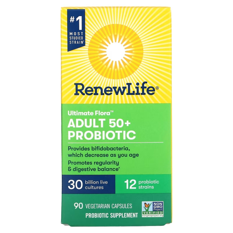 Renew Life, Ultimate Flora Adult 50+ Probiotic, 30 Billion CFU, 90 Vegetarian Capsules