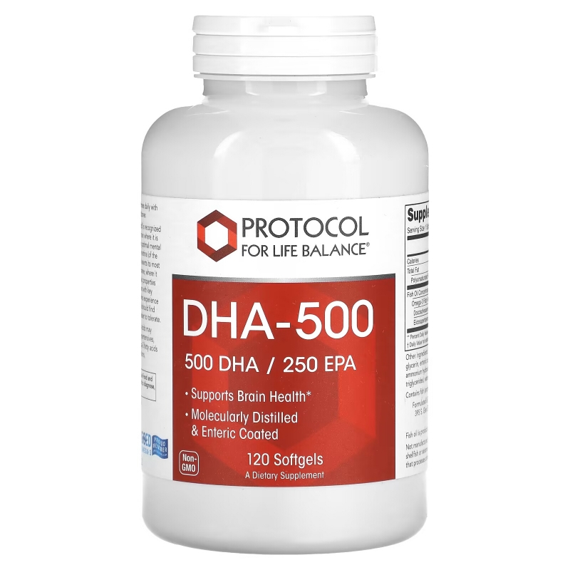 Protocol for Life Balance, DHA-500, 120 Softgels