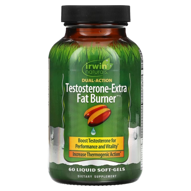 Irwin Naturals, Testosterone-Extra Fat Burner, 60 Liquid Soft-Gels