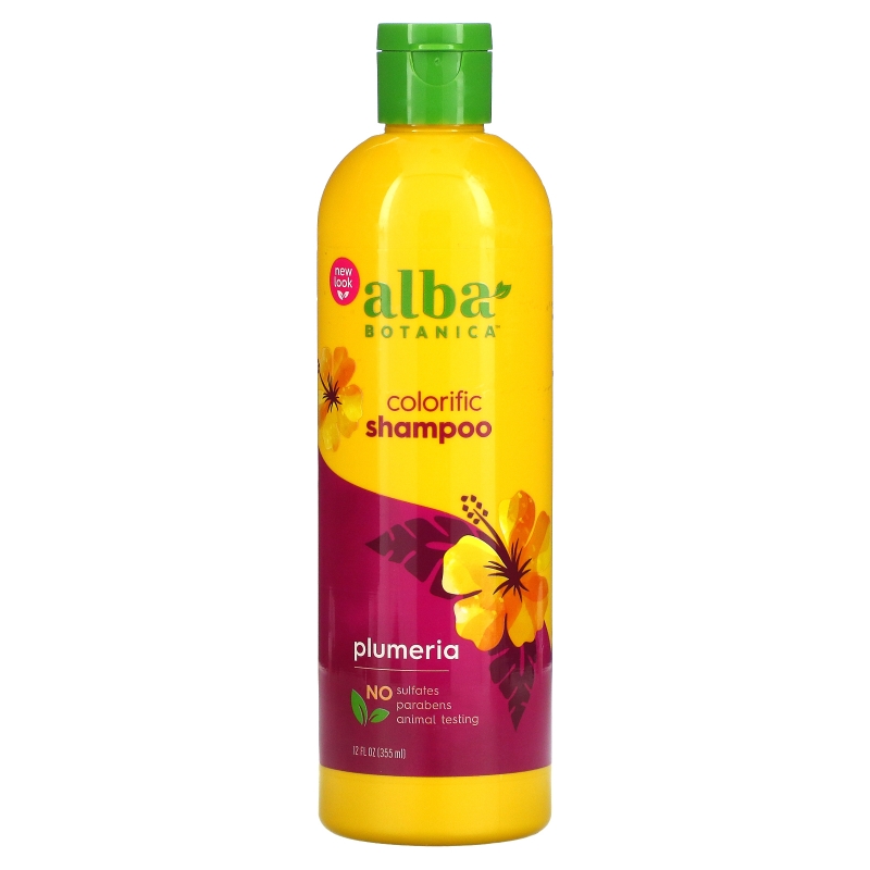 Alba Botanica Гавайский шампунь красочная плюмерия 12 жидких унций (355 мл)