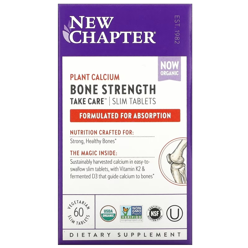 New Chapter, Bone Strength Take Care, комплекс по уходу за костными тканями, 60 плоских таблеток