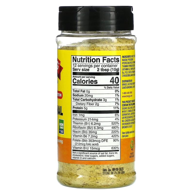 Bragg, Nutritional Yeast, 4.5 oz (127 g)