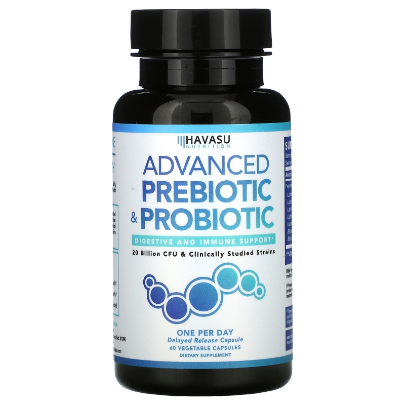 Havasu Nutrition, Advanced Prebiotic & Probiotic, 20 Billion CFU, 60 Vegetable Capsules