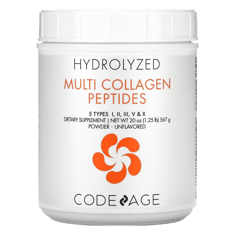 CodeAge, Hydrolyzed, Multi Collagen Peptides, Unflavored, 20 oz (567 g)