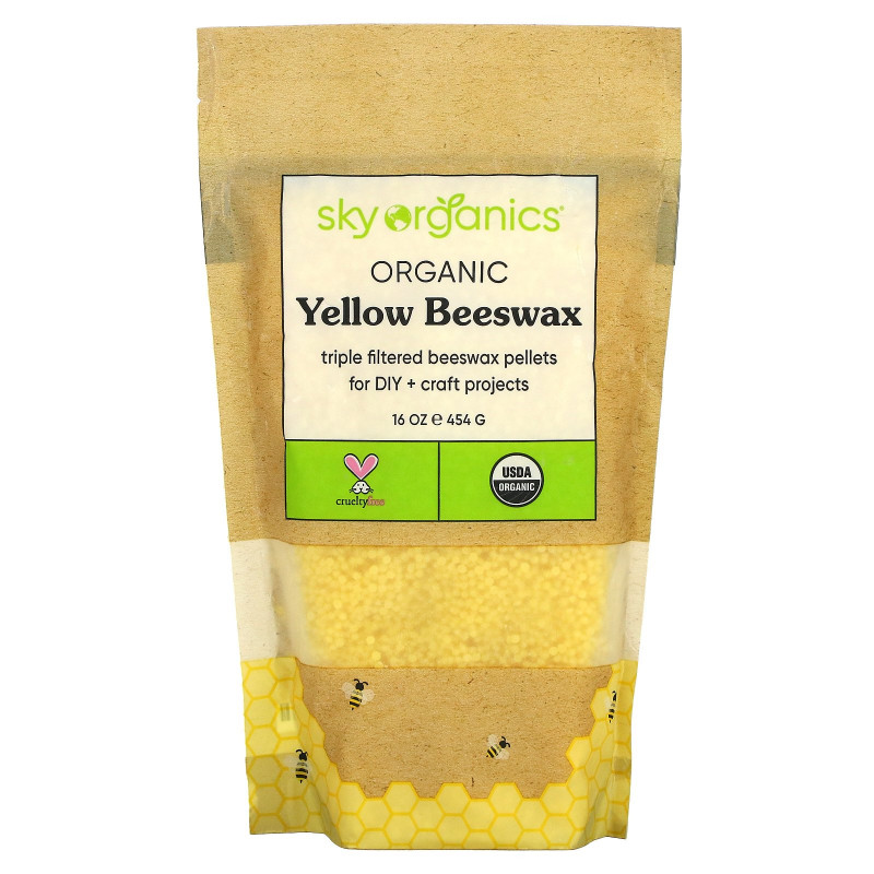 Sky Organics, Organic, Yellow Beeswax Pellets, 16 oz (453 g)