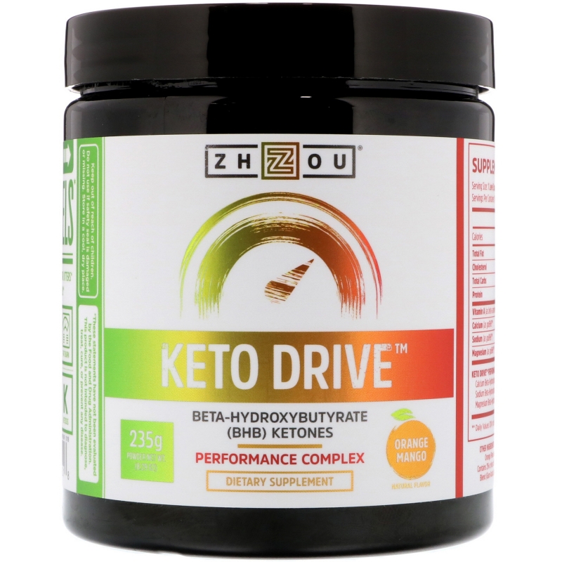 Zhou Nutrition, Keto Drive, апельсин манго, 8,29 унц. (235 г)