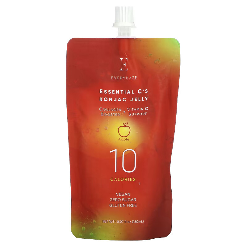 Everydaze, Essential C's Konjac Jelly Drink, Apple, 5.07 fl oz (150 ml)