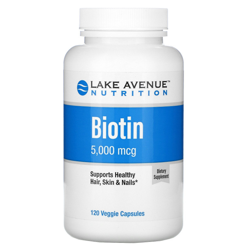 Lake Avenue Nutrition, Biotin, 5,000 mcg, 120 Veggie Capsules